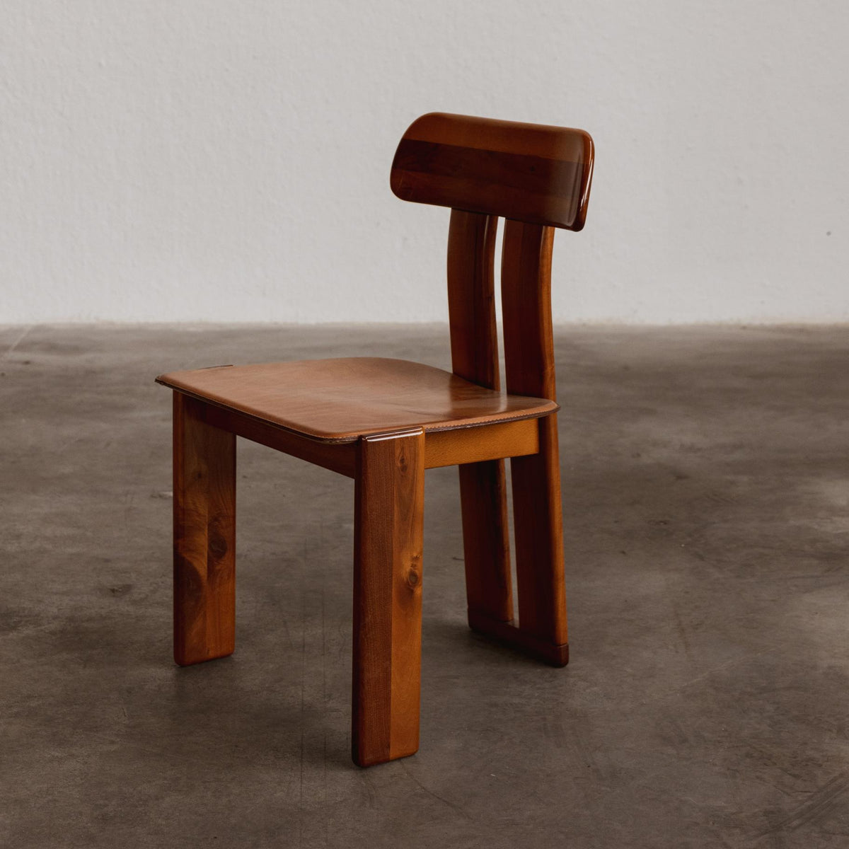 Mario Marenco "Sapporo" Dining Chairs for Mobil Girgi, Cognac Leather, 1970