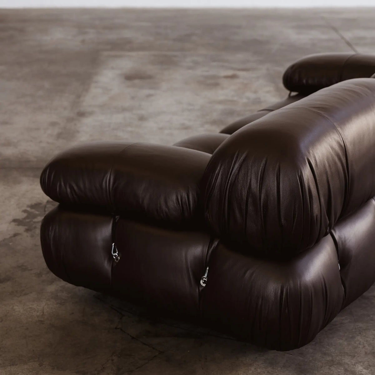 Mario Bellini "Camaleonda" Sofa for B&B Italia, Dark Brown Leather, 1970
