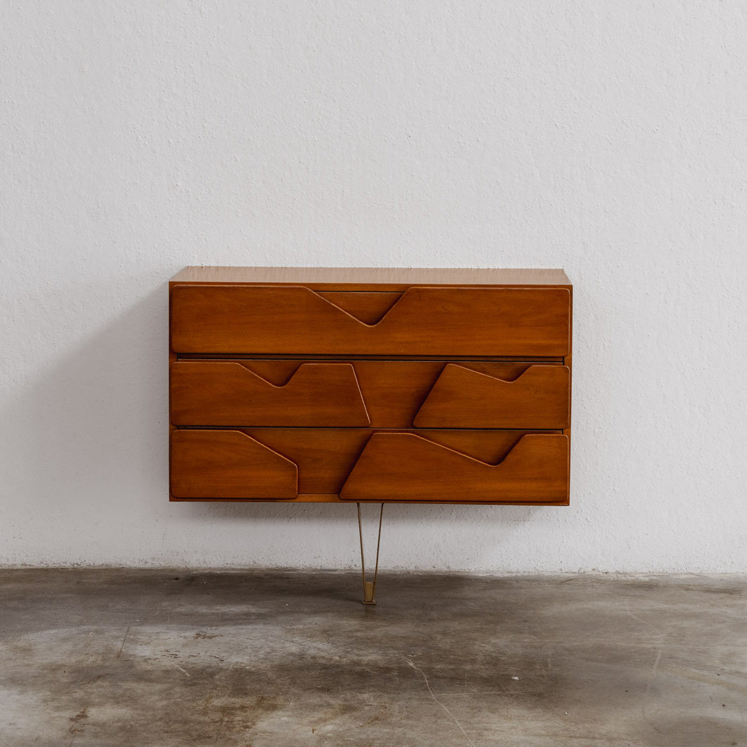 Gio Ponti Wall-Mounted Chest of Drawers for Hotel Royal of Naples, 1953