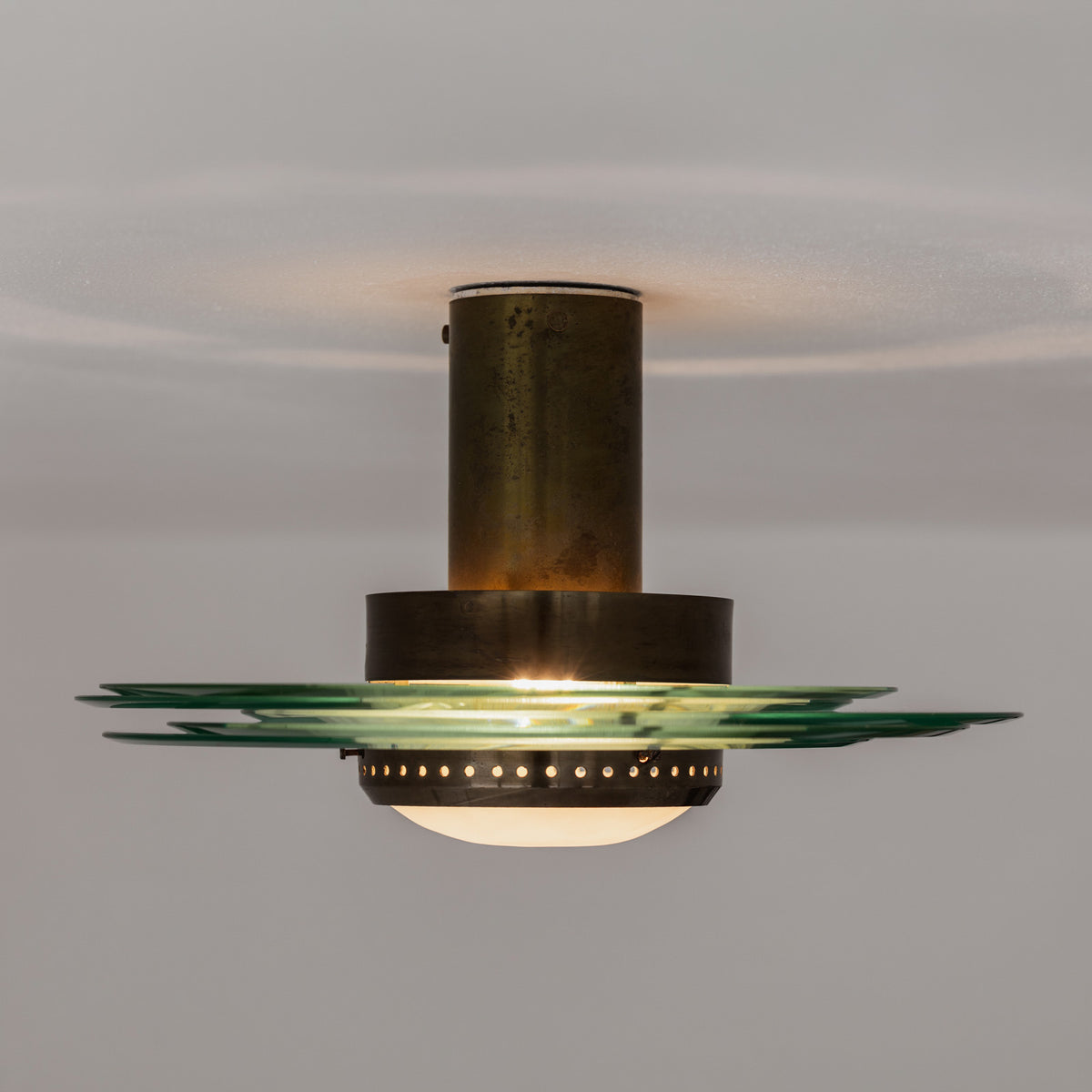 Max Ingrand "2079" Ceiling Lights for Fontana Arte, 1960, Set of 2