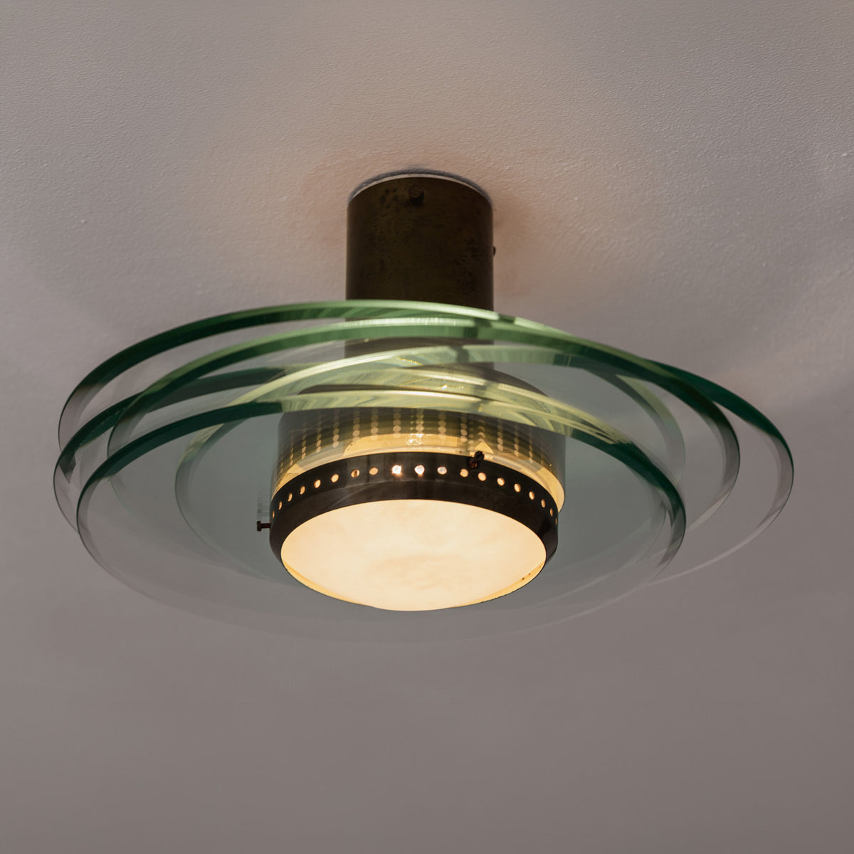 Max Ingrand "2079" Ceiling Lights for Fontana Arte, 1960, Set of 2