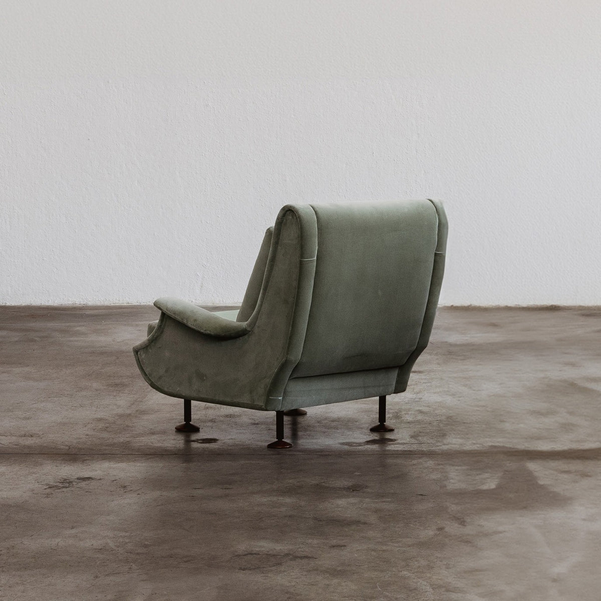 Marco Zanuso "Regent" Armchairs for Arflex, Sage Green Velvet, 1960, Set of 2