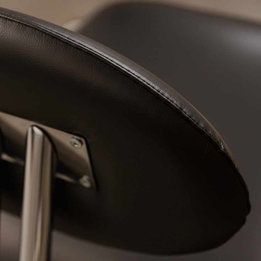 Modernist Lounge Chairs, Black Leather, 1970s, Set of 2
