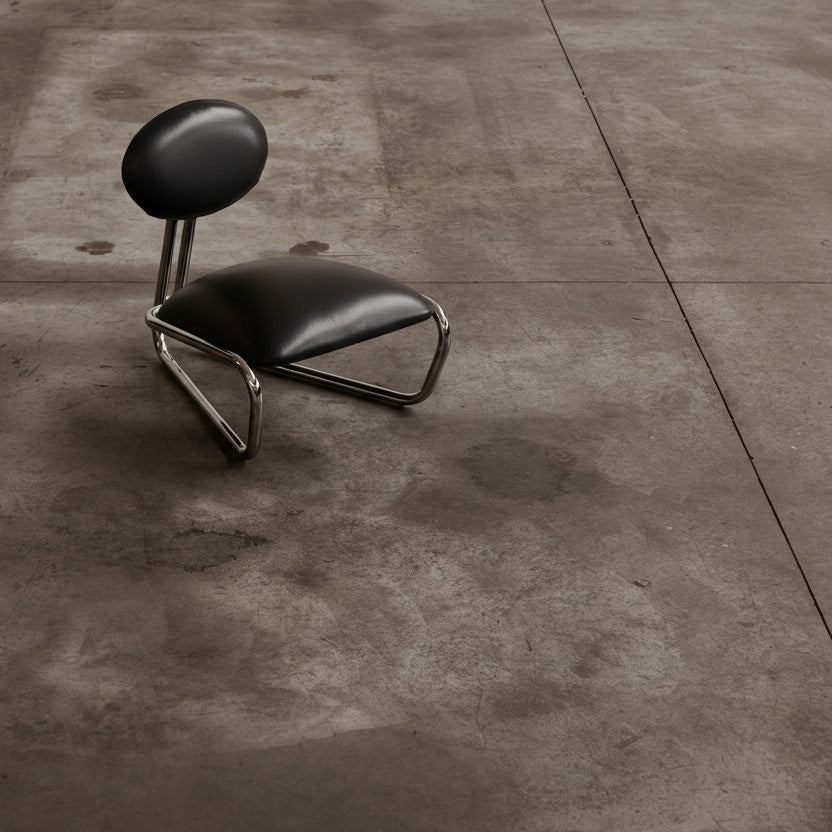 Modernist Lounge Chairs, Black Leather, 1970s, Set of 2