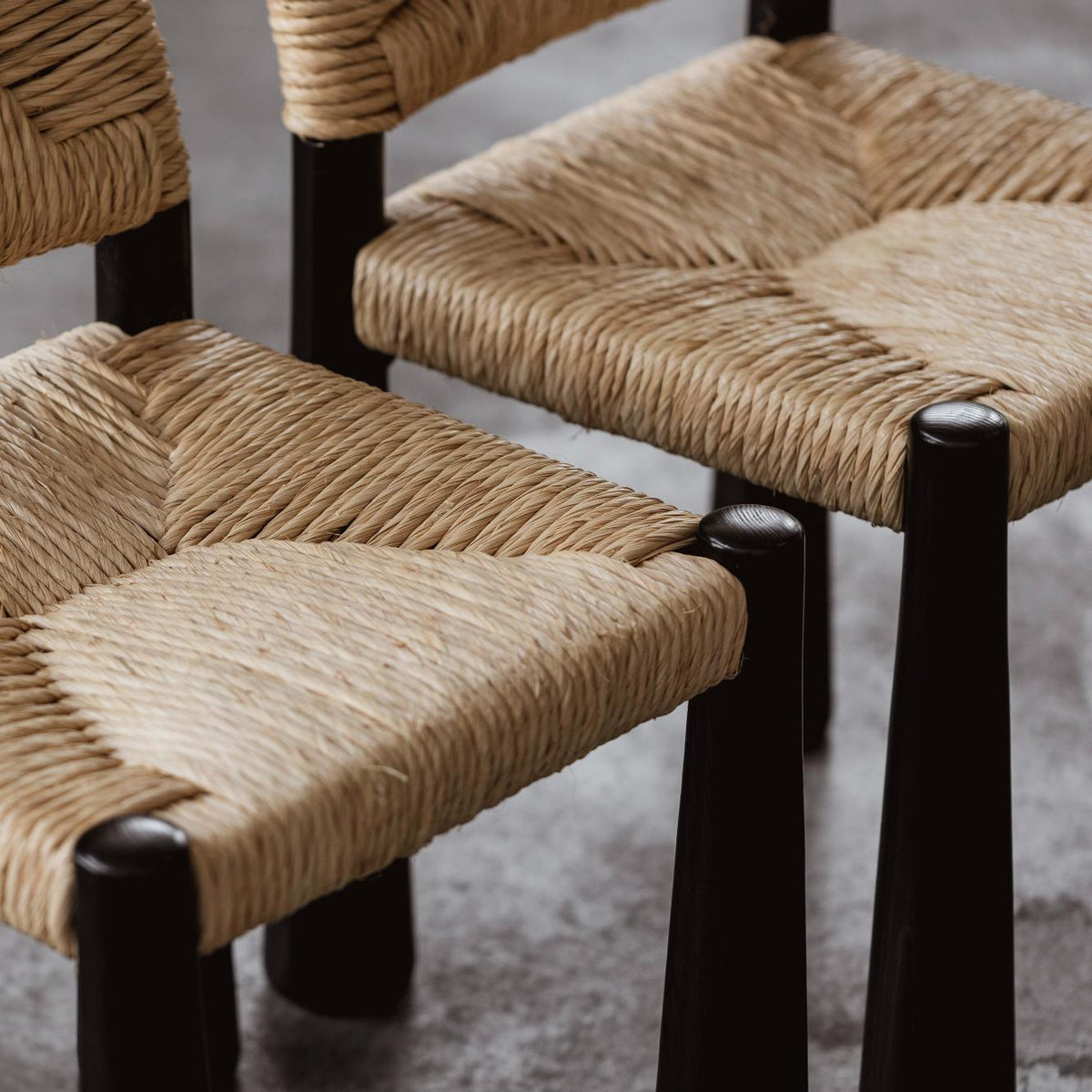 Alessandro Becchi "Toscanolla" Dining Chairs for Giovannetti, Black Ashwood, 1970