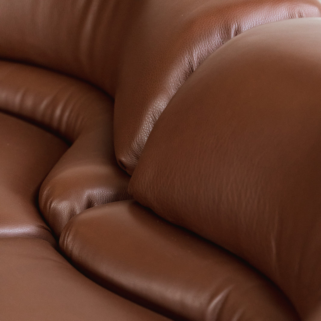 De Sede "DS-28 Cosmos" Modular Sofa for De Sede, Brown Leather, Switzerland, 1970