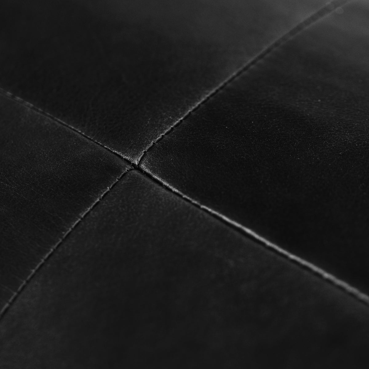 Raphael Raffel "Croissant" Sofa, Black Leather, 1970s