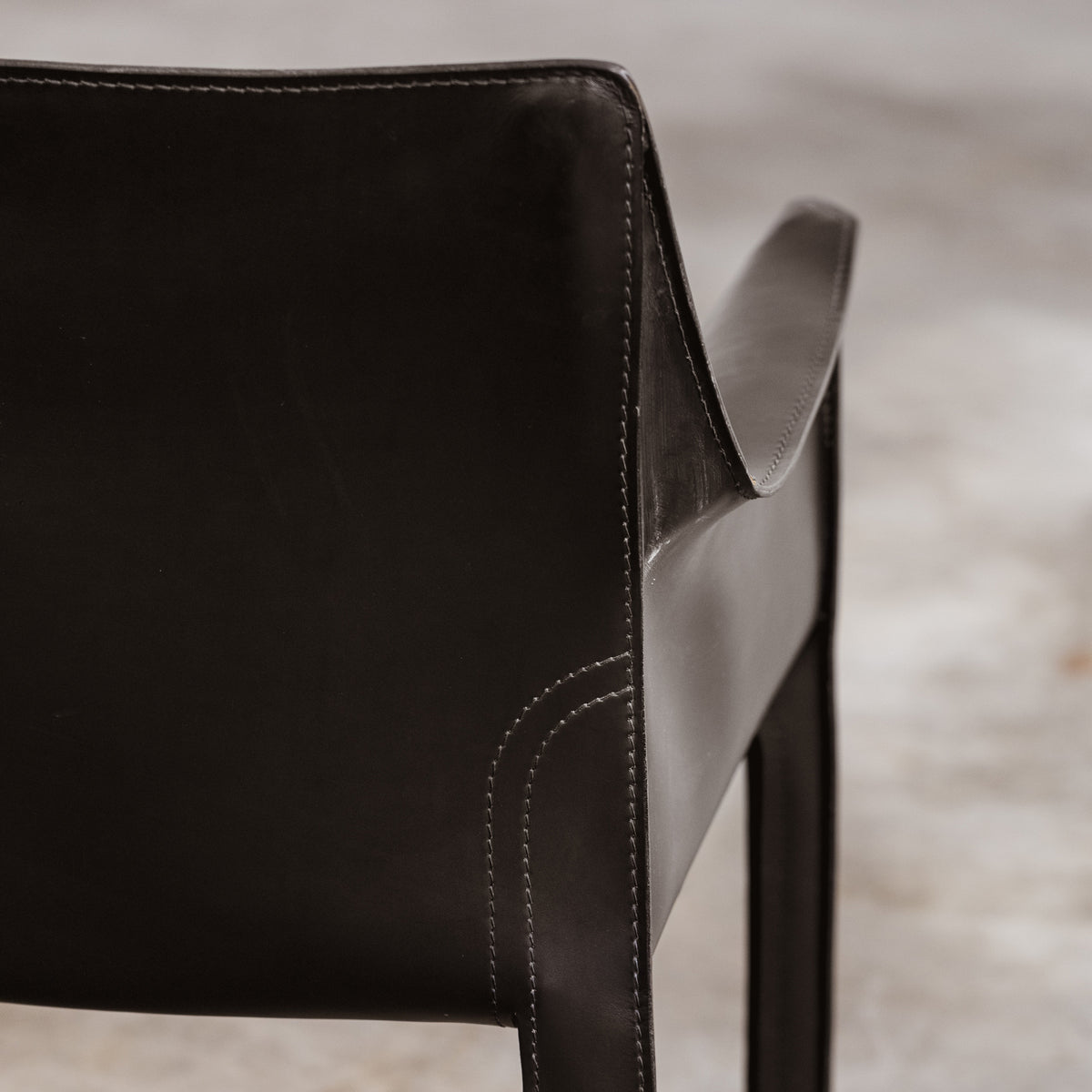 Mario Bellini "CAB 413" Dining Chairs for Cassina in Black, 1977