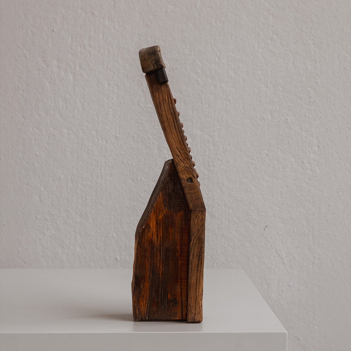 Brutalist Architectural Wooden Sculpture, Italy, 1970s