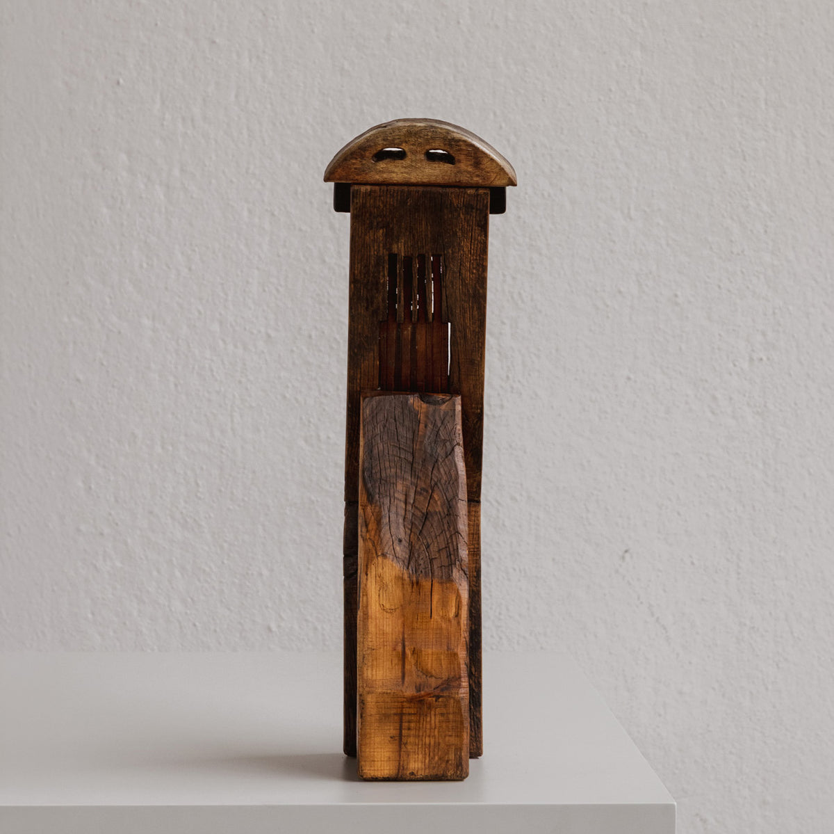 Brutalist Architectural Wooden Sculpture, Italy, 1970s