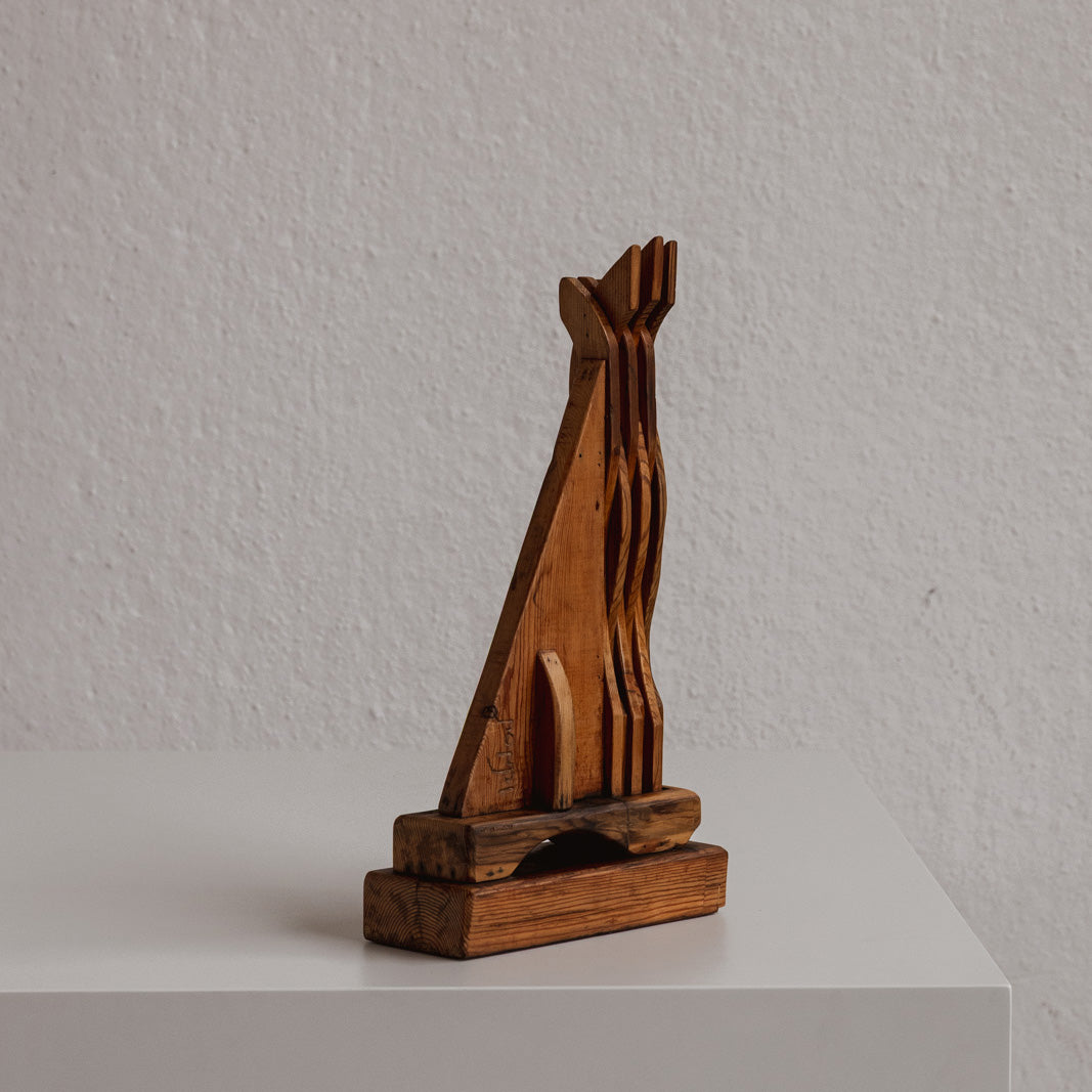 Constructivist Wooden Sculpture, Italy, 1970s.