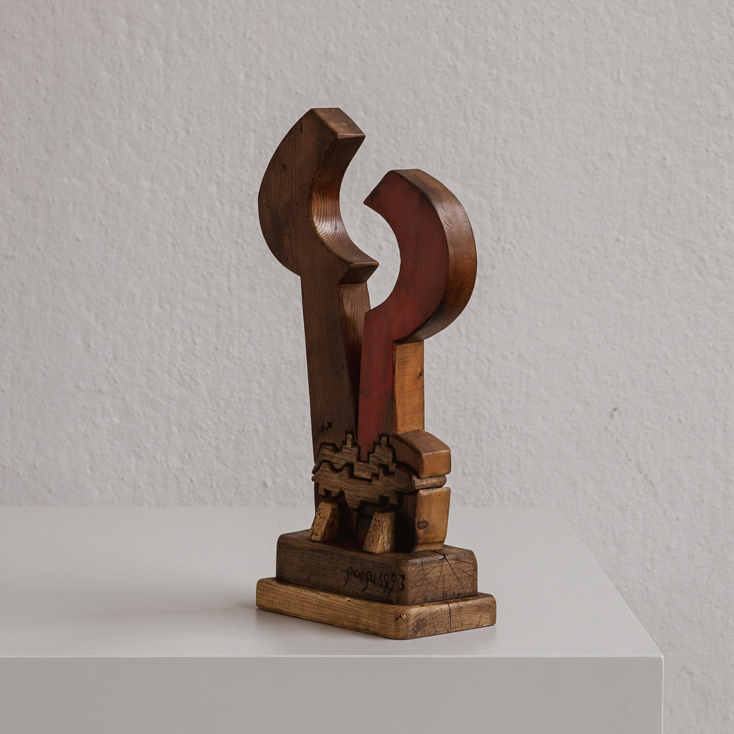 Abstract Wooden Sculpture, Italy, 1990s