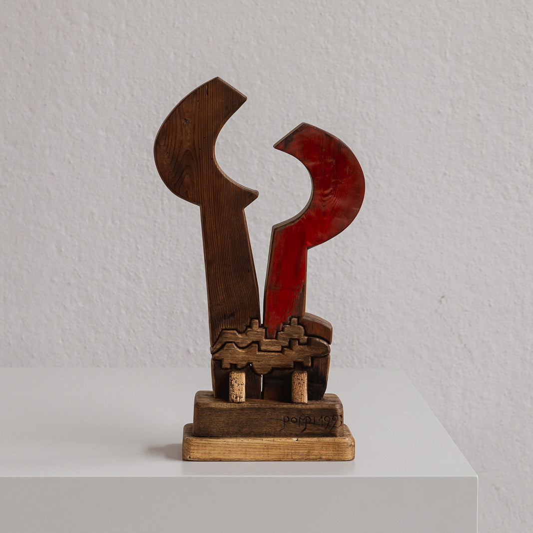 Abstract Wooden Sculpture, Italy, 1990s