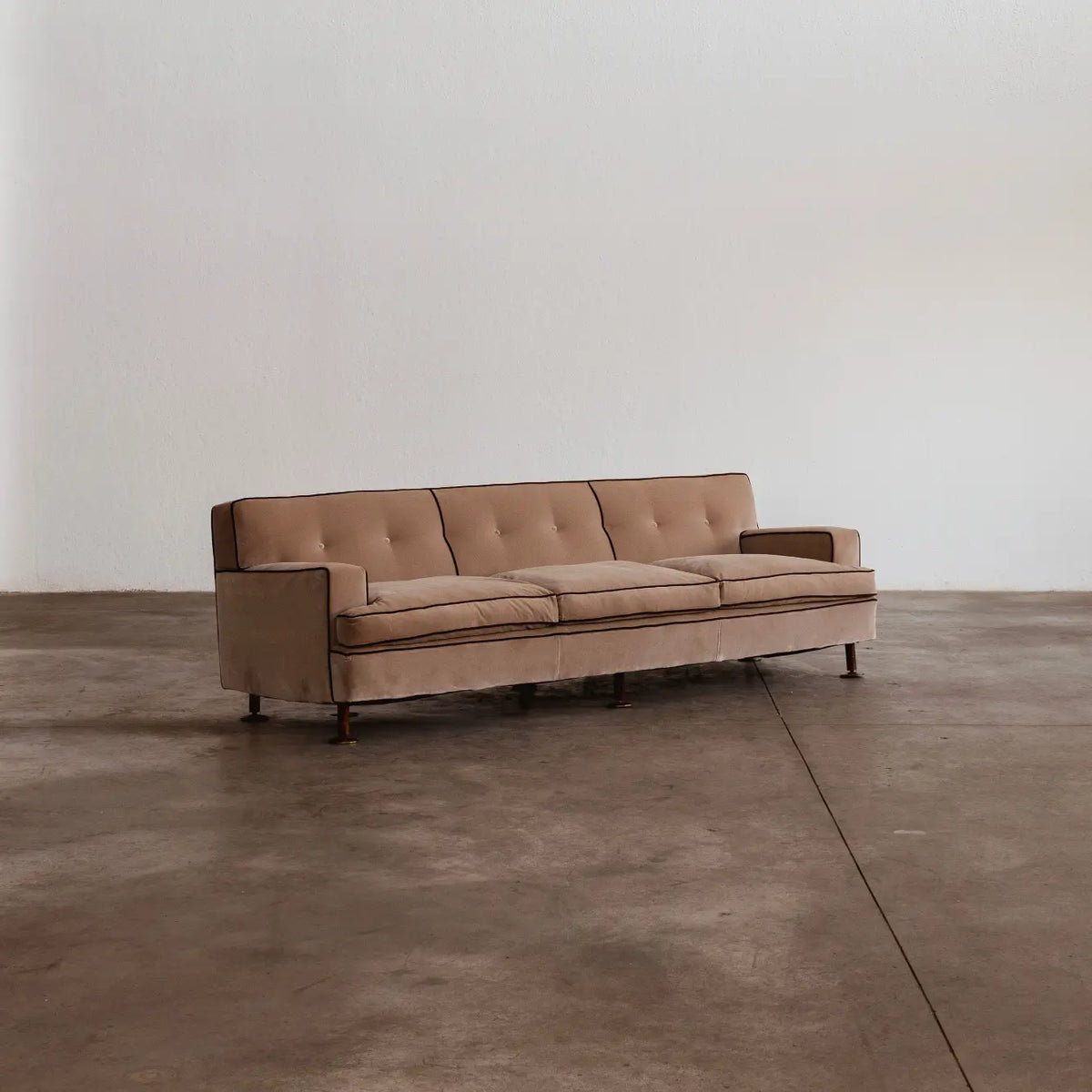 Marco Zanuso "Square" Sofa for Arflex, camel velvet, 1962