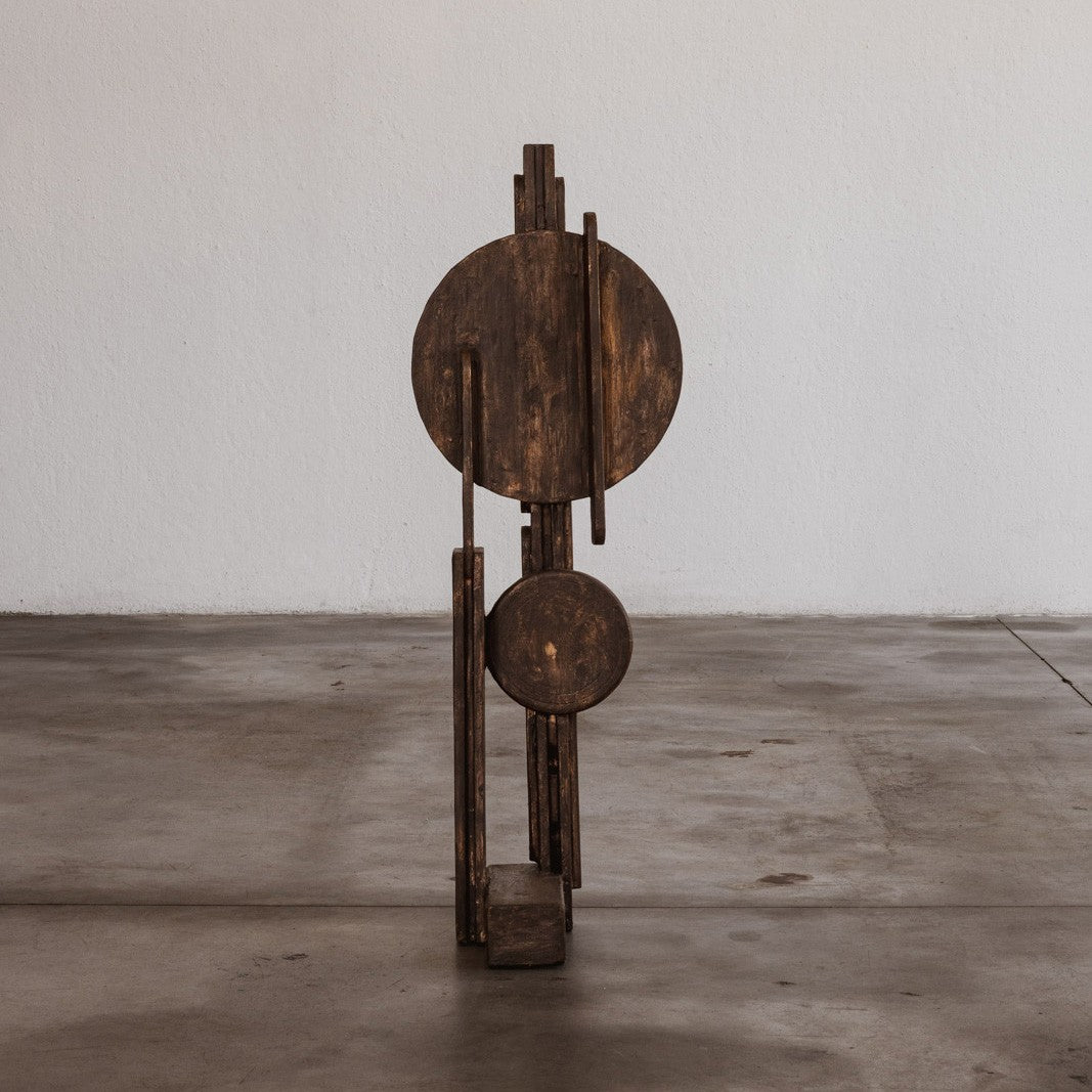 Aldo Guarnieri Sculptural Totem, Varnished Wood, 1970