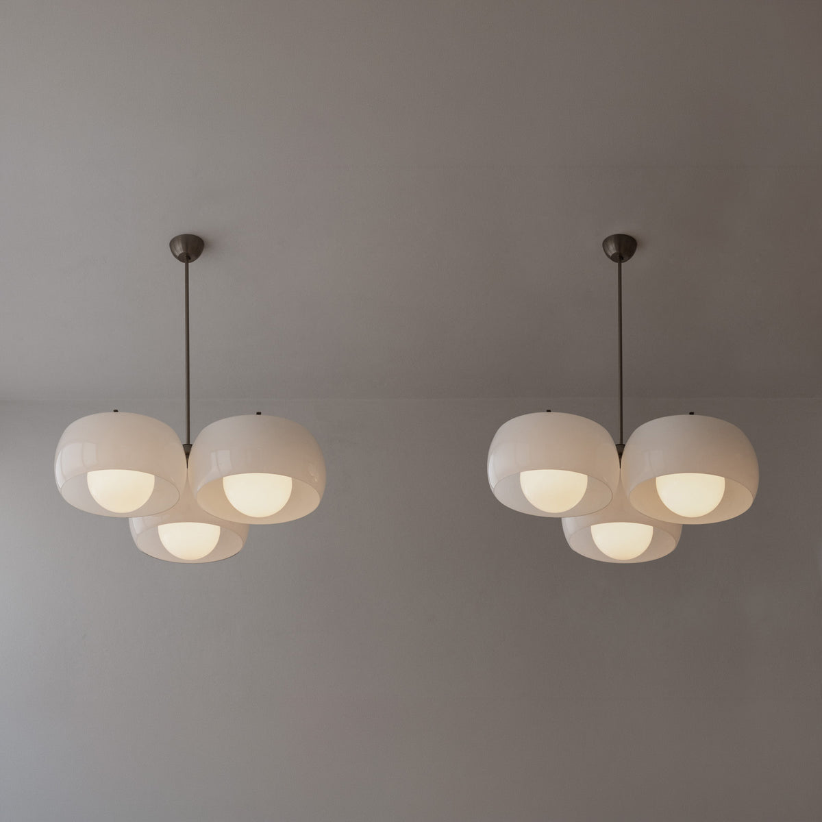 Vico Magistretti "Triclinio" Ceiling Lamps for Artemide, 1967, Set of 2