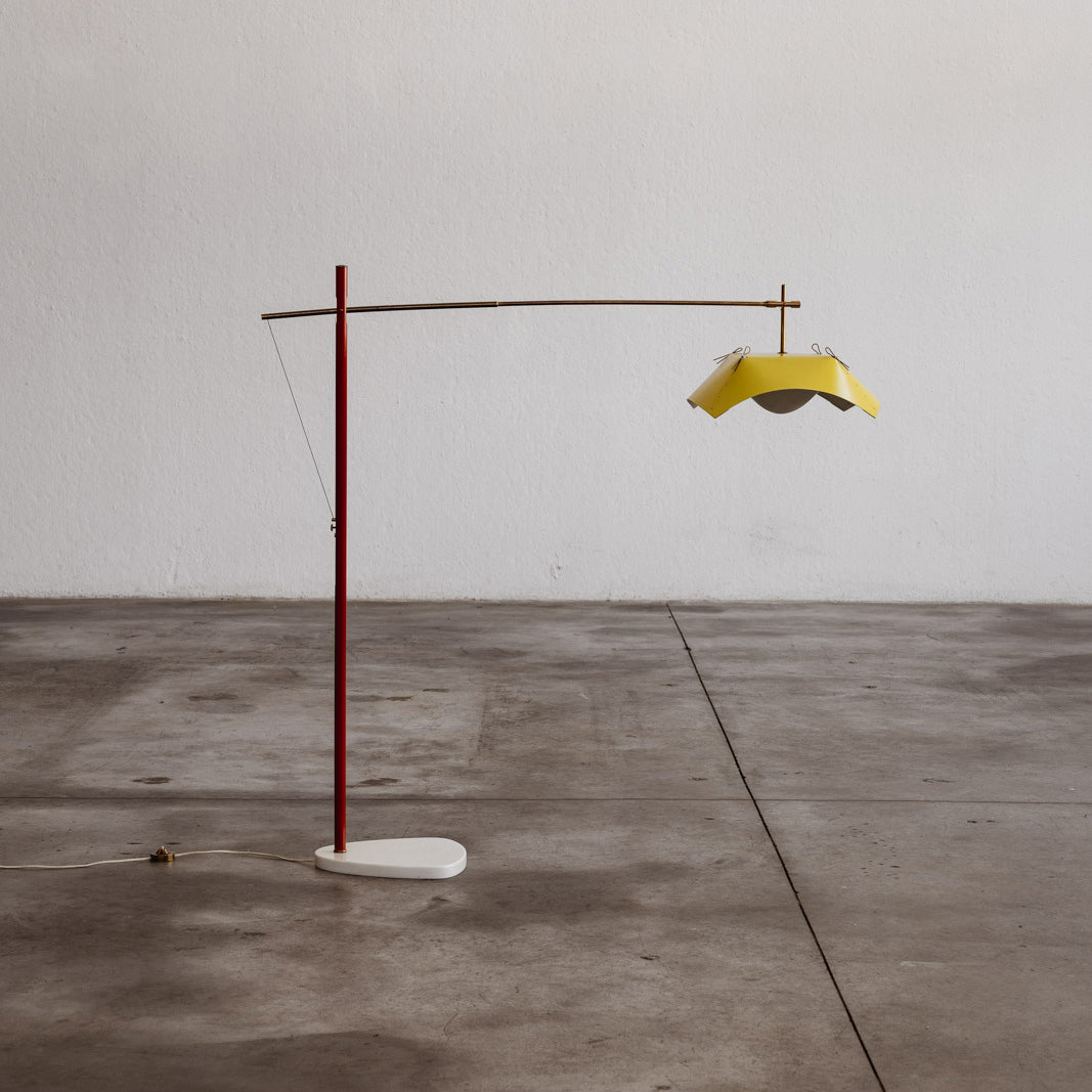 Angelo Lelii Rare Floor Lamp for Arredoluce, Italy, 1950s.