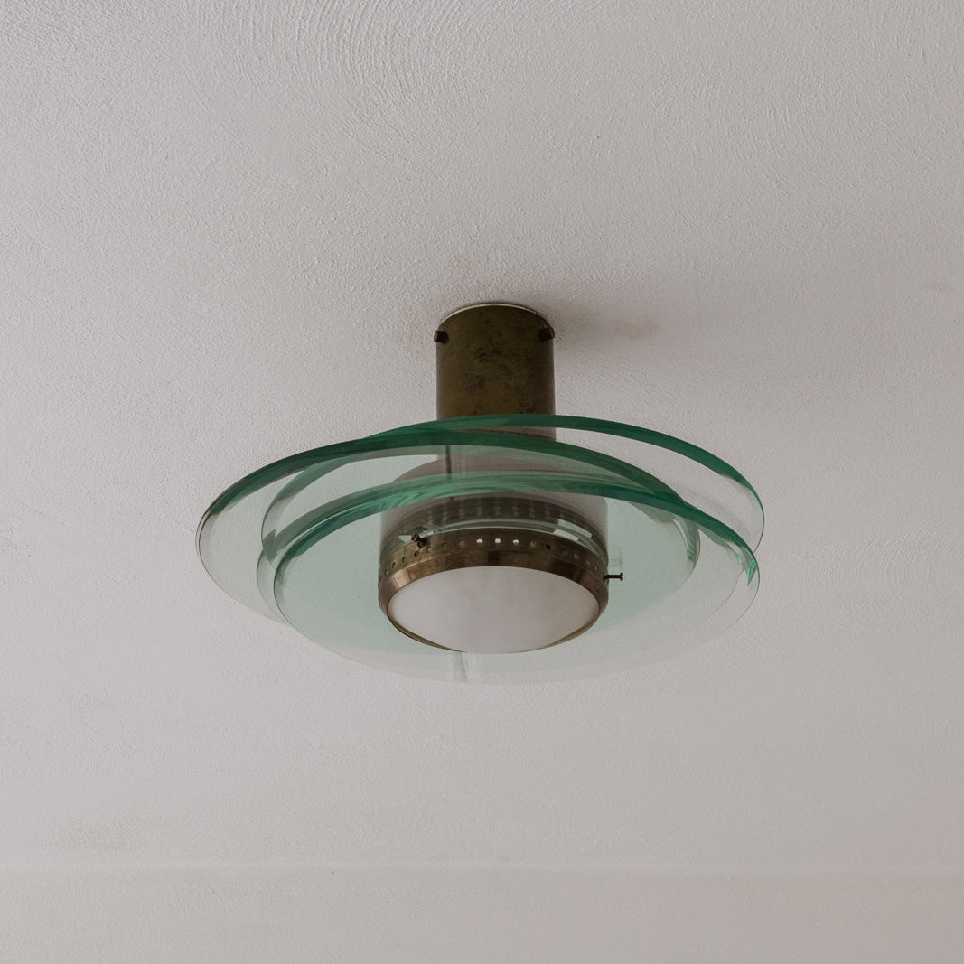 Max Ingrand "2079" Ceiling Lights for Fontana Arte, 1960, Set of 2