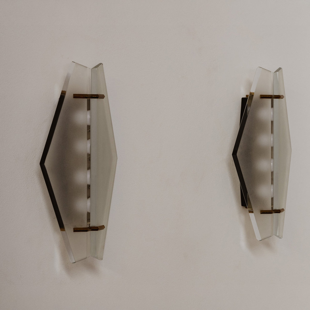 Max Ingrand "1943" Sconces for Fontana Arte, 1955
