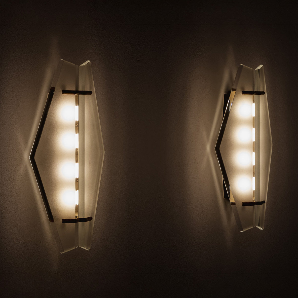 Max Ingrand "1943" Sconces for Fontana Arte, 1955