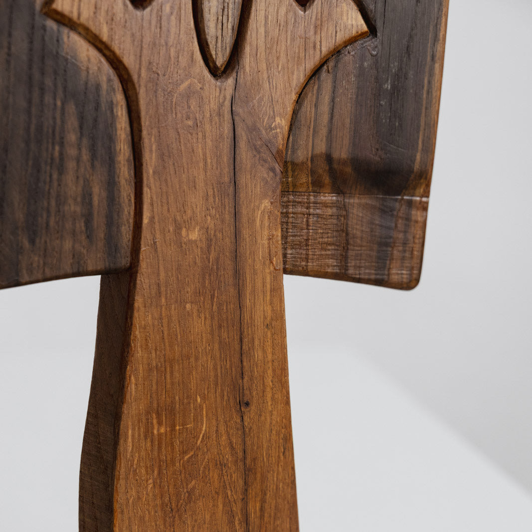 Primitive figural wooden sculpture, Italy, 1970s