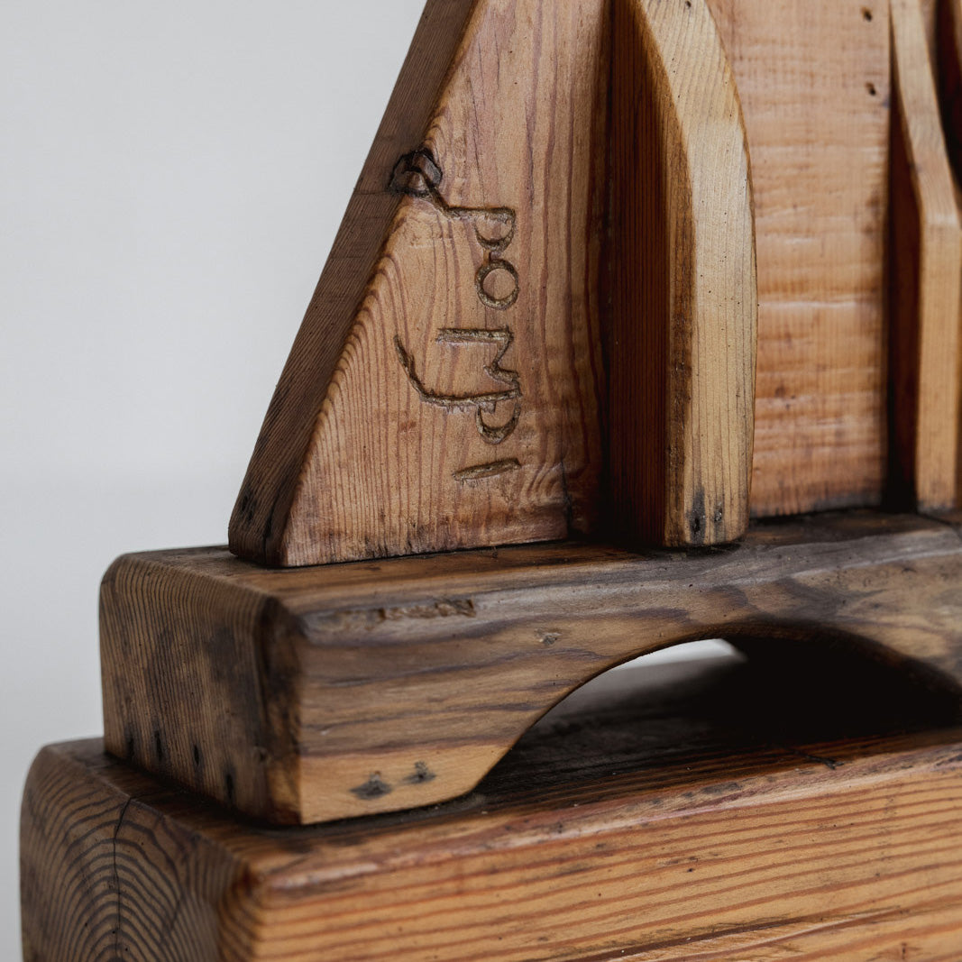 Constructivist Wooden Sculpture, Italy, 1970s.