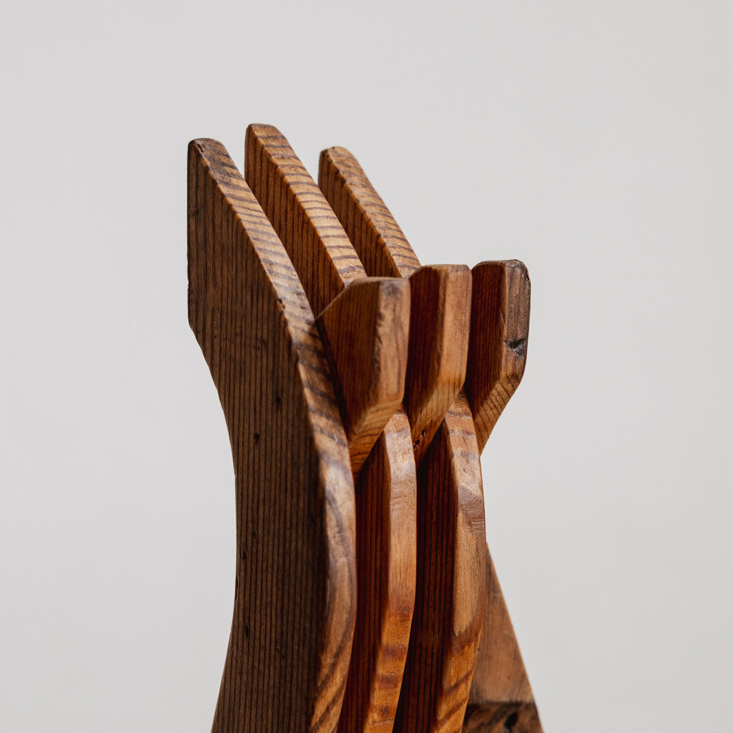 Constructivist Wooden Sculpture, Italy, 1970s.