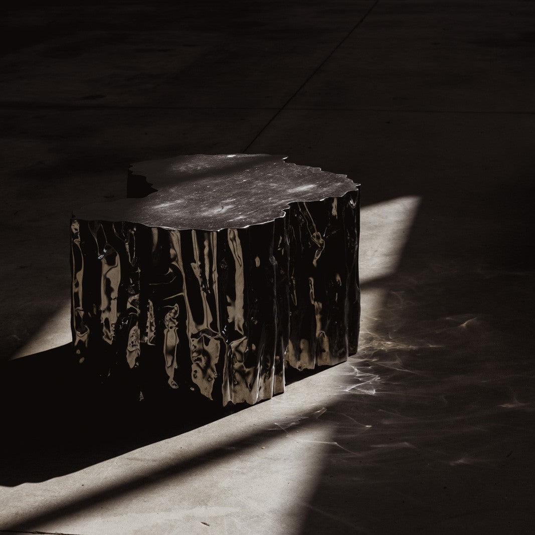 Freeform Sculptural Table in Chromed Metal, 1990s