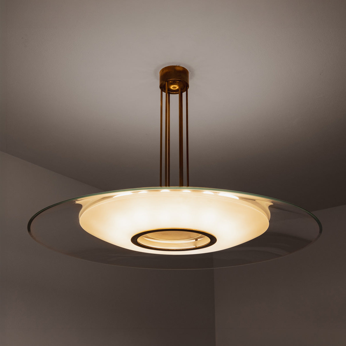 Max Ingrand “1498” Ceiling Lamp for Fontana Arte, 1955