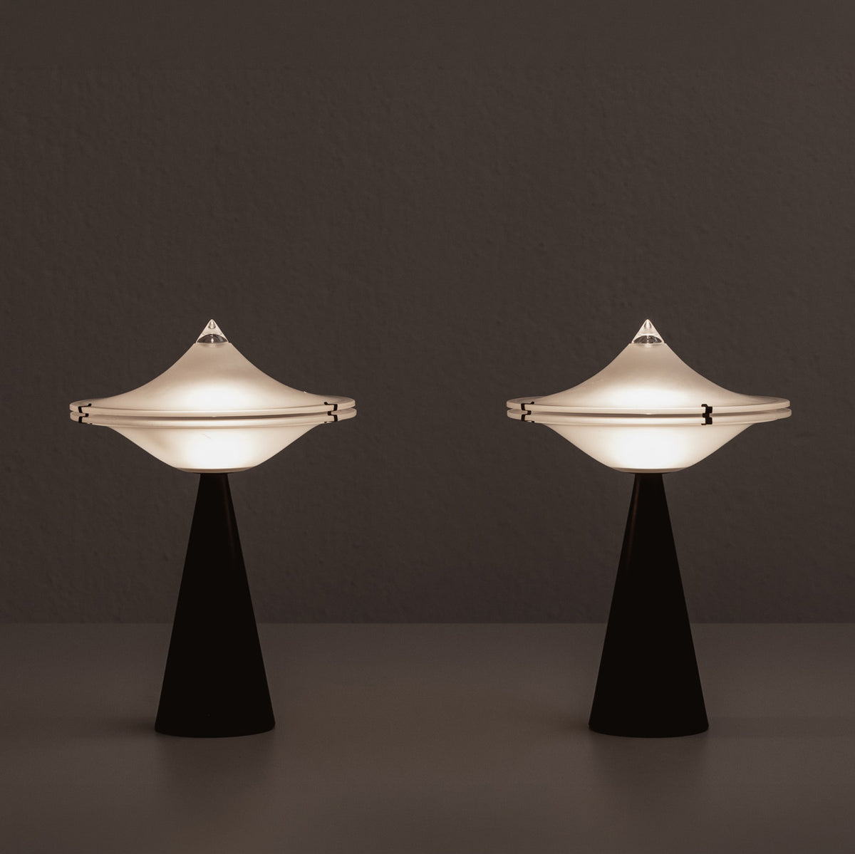 Luciano Cesaro "Alien" Table Lamps for Tre Ci Luce, 1970s, Set of 2