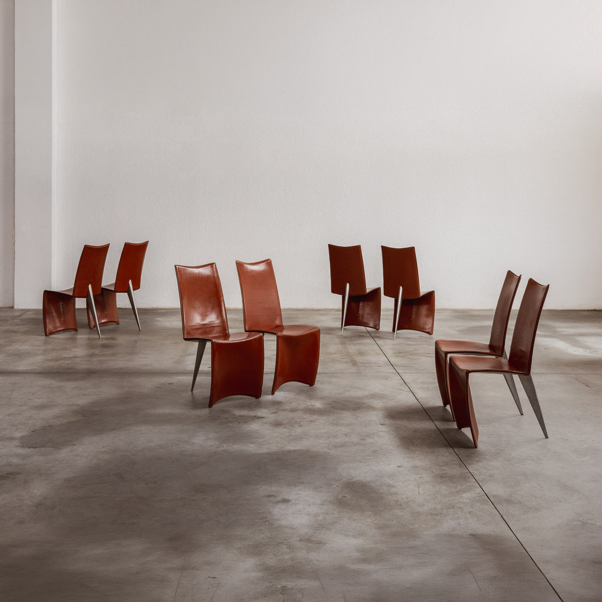 Philippe Starck "Ed Archer" Dining Chair for Driade, 1986, Set of 8