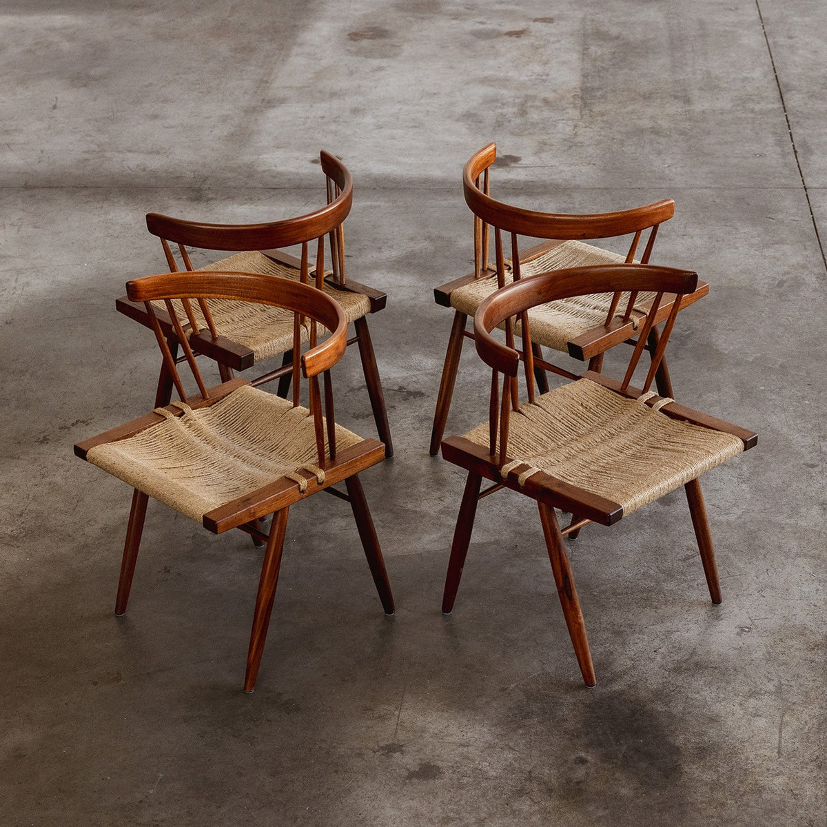 Dining Chairs in the Style of George Nakashima, USA, 1947, Set of 4