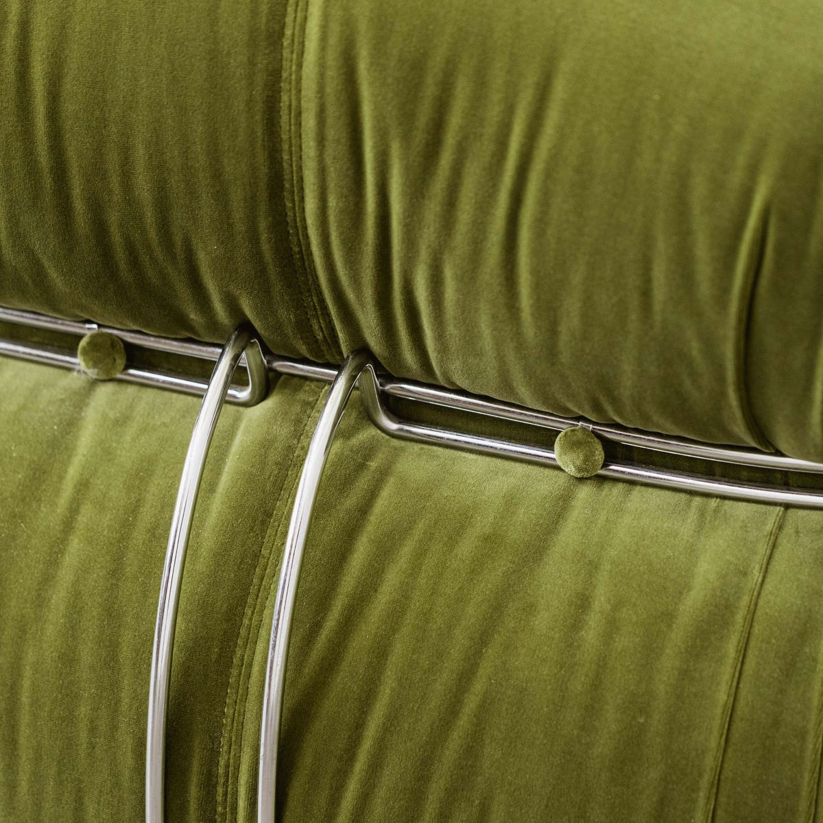 Afra & Tobia Scarpa “Soriana” Lounge Set for Cassina, Green Velvet, 1969