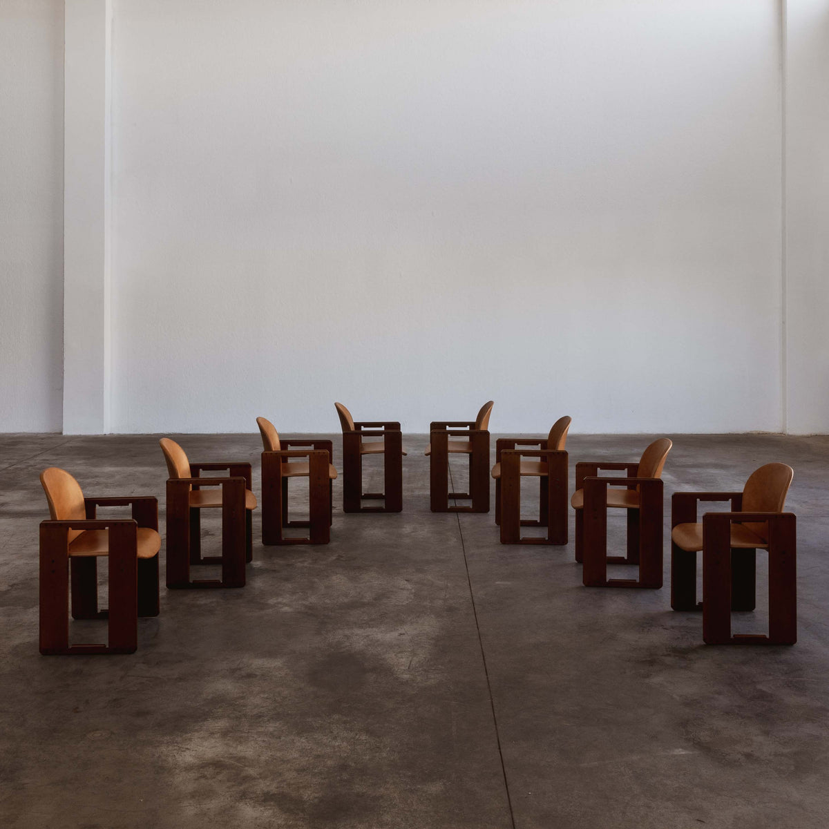 Afra & Tobia Scarpa "Dialogo" Dining Chairs for B&B Italia, 1973