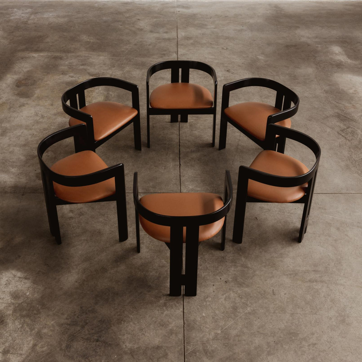 Tobia Scarpa “Pigreco” Dining Chairs for Gavina, 1960, Set of 6
