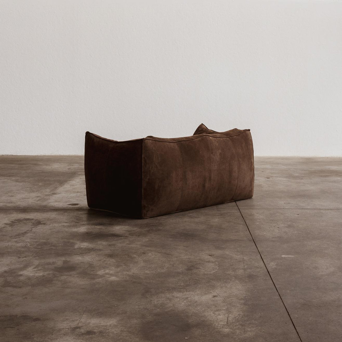 Mario Bellini "Le Bambole" Sofa for B&B Italia, dark brown suede, 1971