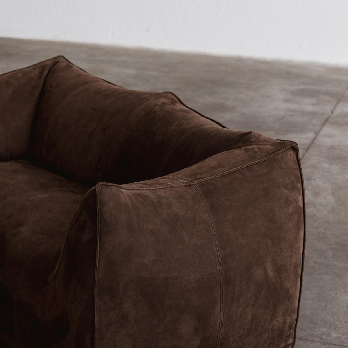 Mario Bellini "Le Bambole" Sofa for B&B Italia, dark brown suede, 1971