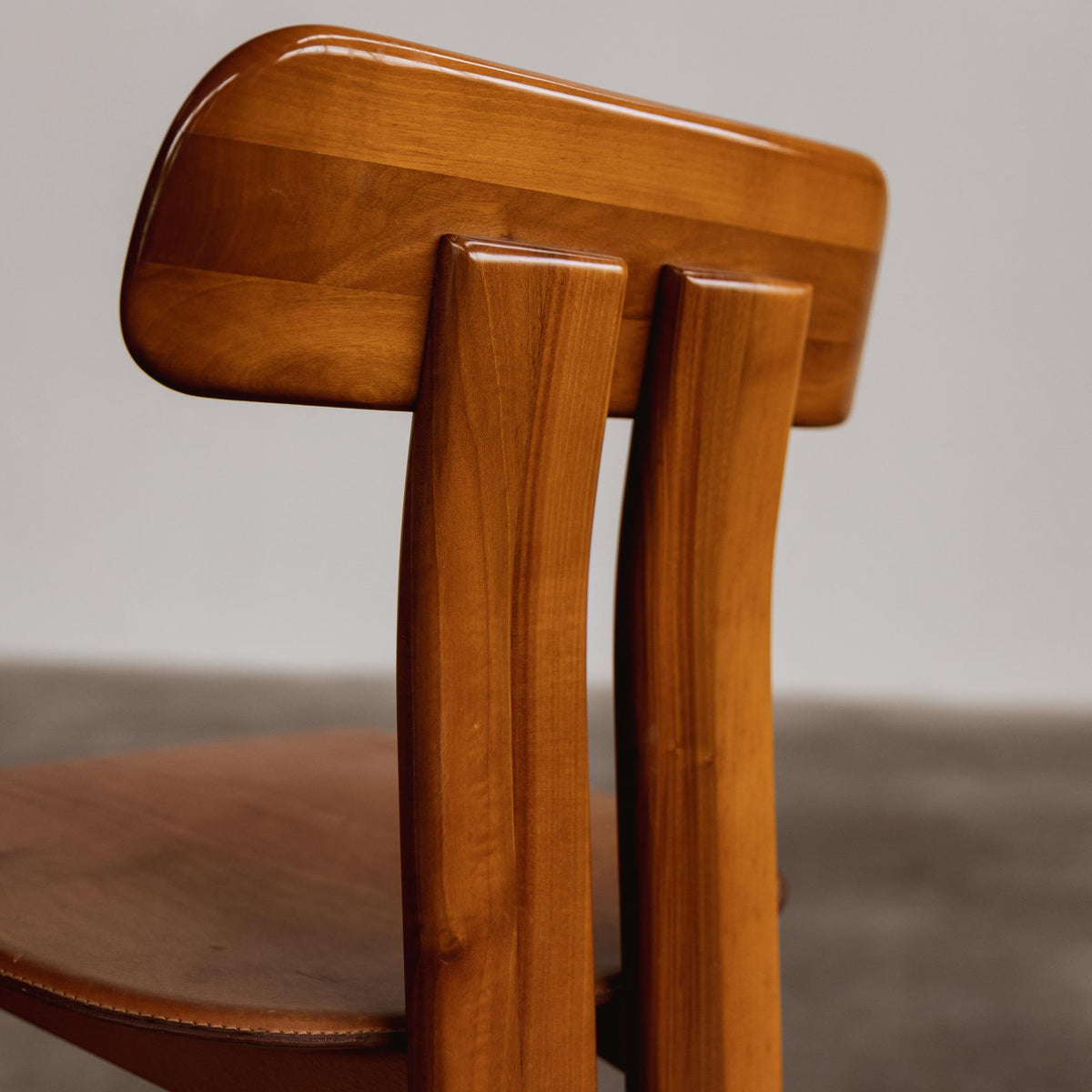 Mario Marenco "Sapporo" Dining Chairs for Mobil Girgi, Cognac Leather, 1970