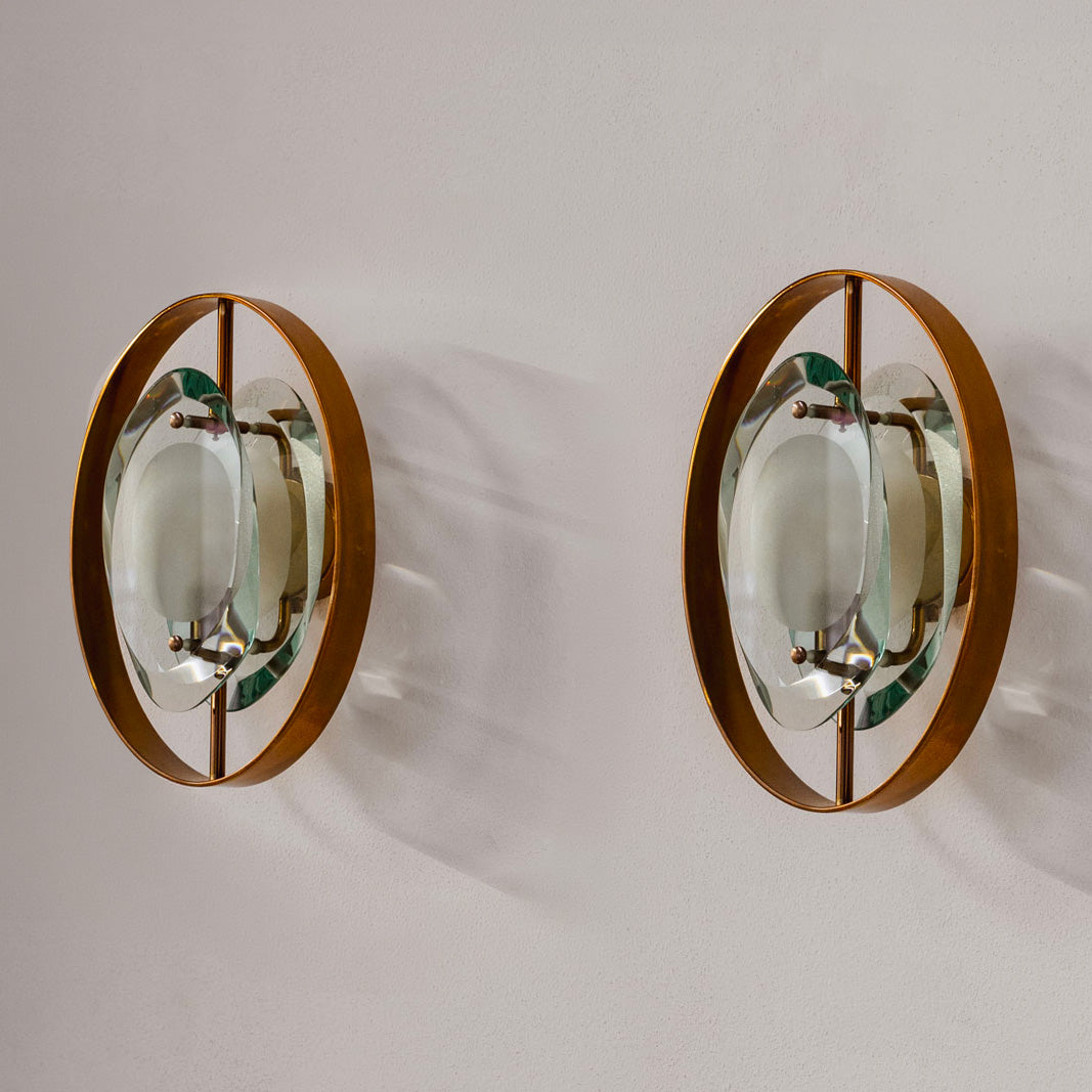 Max Ingrand “2240” Sconces for Fontana Arte, 1961, Set of 2