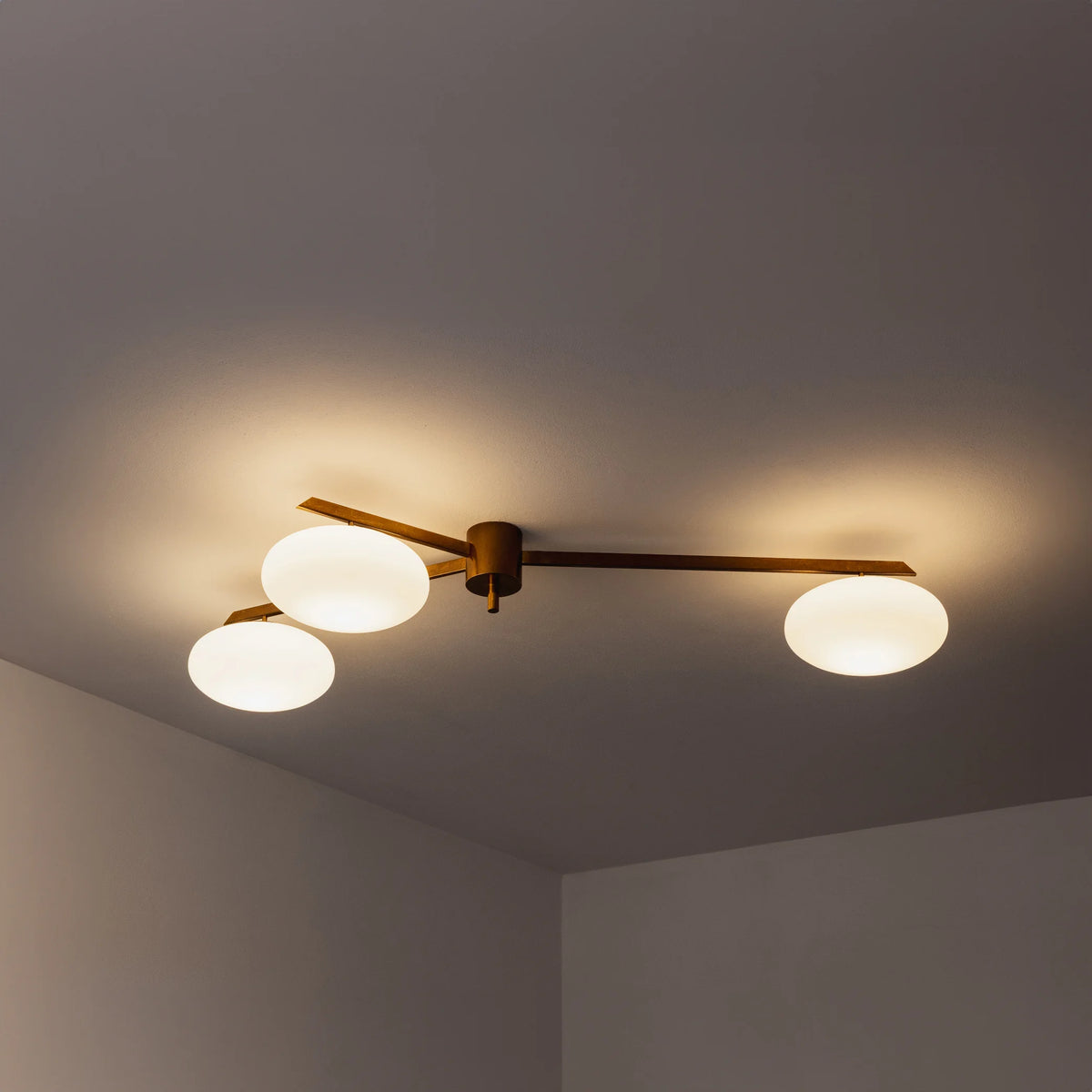Angelo Lelii "Tre Lune" Ceiling Lamp for Arredoluce, 1961