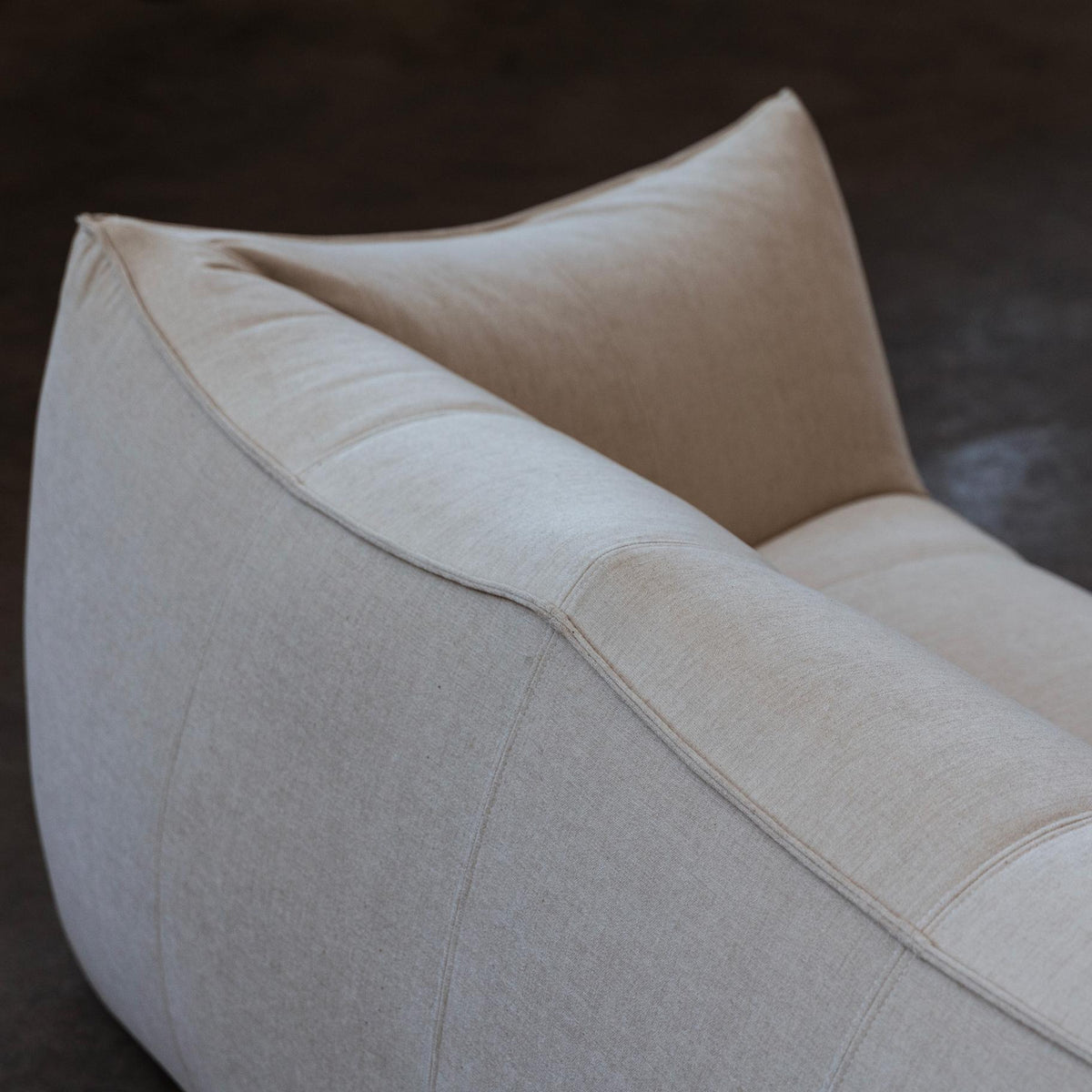 Mario Bellini "Le Bambole" Sofa for B&B Italia, ivory chenille, 1971