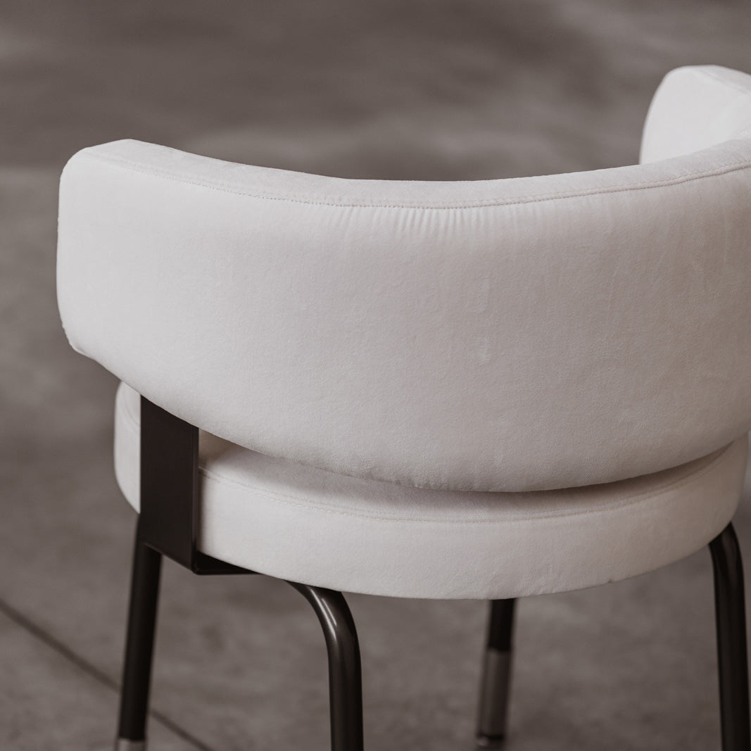 Gianni Moscatelli Dining Chairs for Formanova, White Velvet, 1968, Set of 8