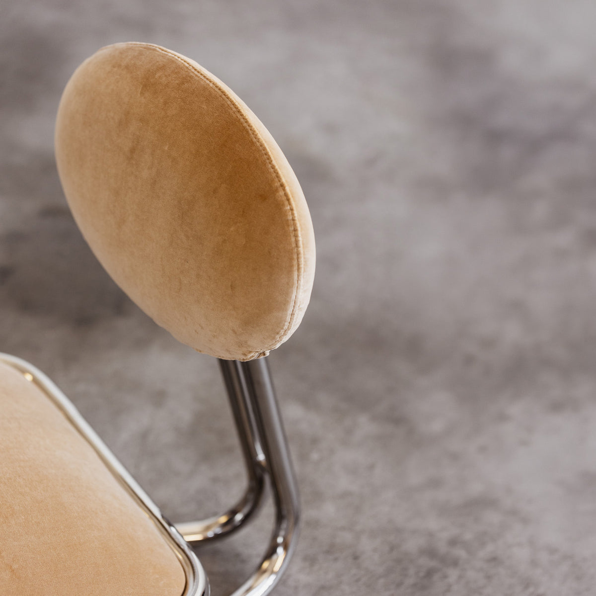 Modernist Lounge Chairs, Camel Velvet, 1970s, Set of 2