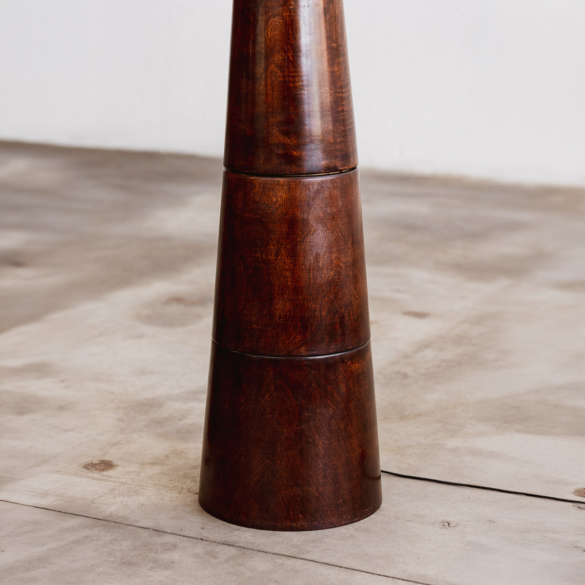 Sculptural Turned Wood Floor Lamps, France, 1960, Set of 2