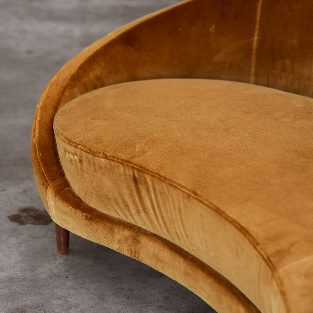 Federico Munari Curved Sofa, Italy, 1950s
