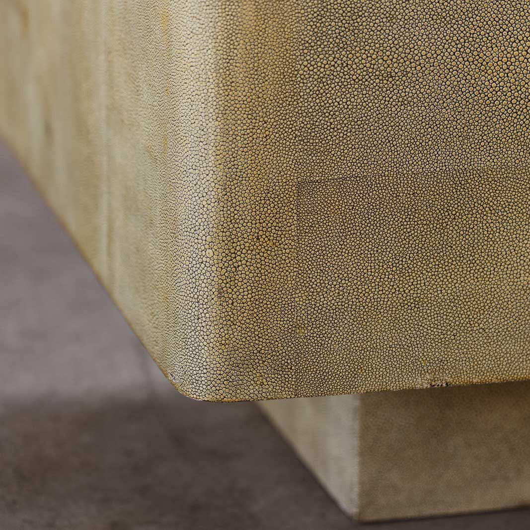Postmodern Shagreen Coffee Table, France, 1980s