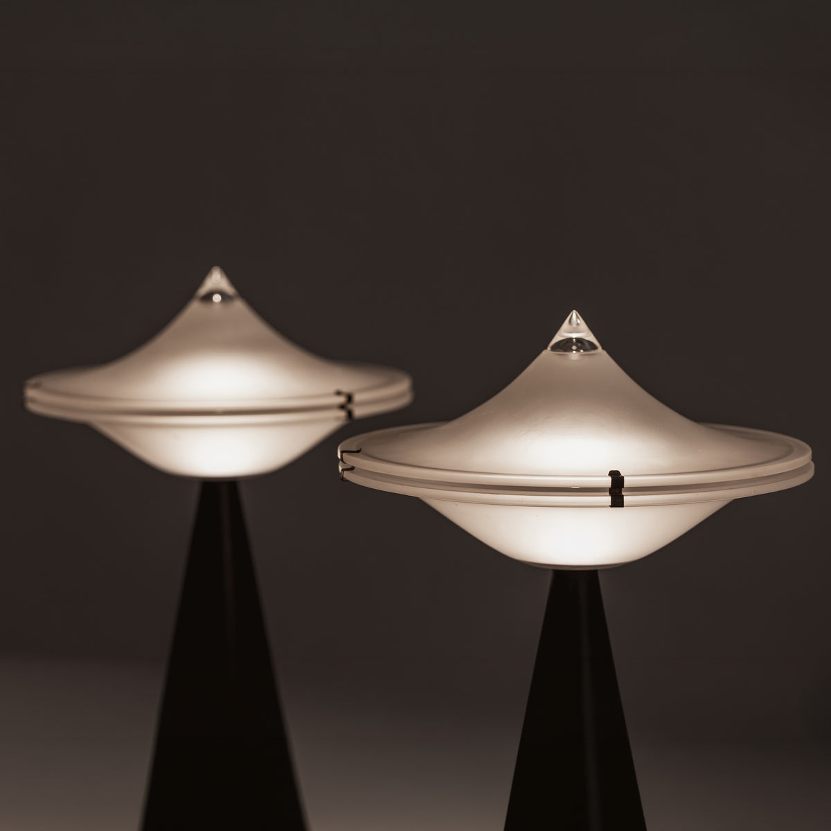Luciano Cesaro "Alien" Table Lamps for Tre Ci Luce, 1970s, Set of 2
