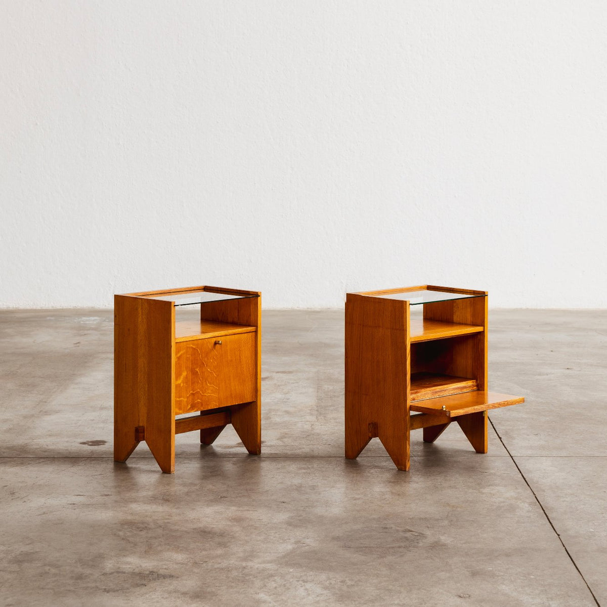 Gio Ponti Nightstands for ISA Bergamo, 1954, Set of 2, Attributed
