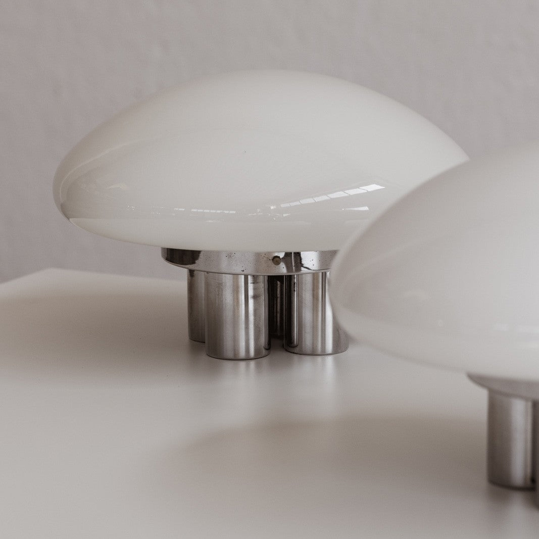 Sergio Mazza & Giuliana Gramigna "Magnolia" Table Lamps for Quattrifolio, 1973, Set of 2