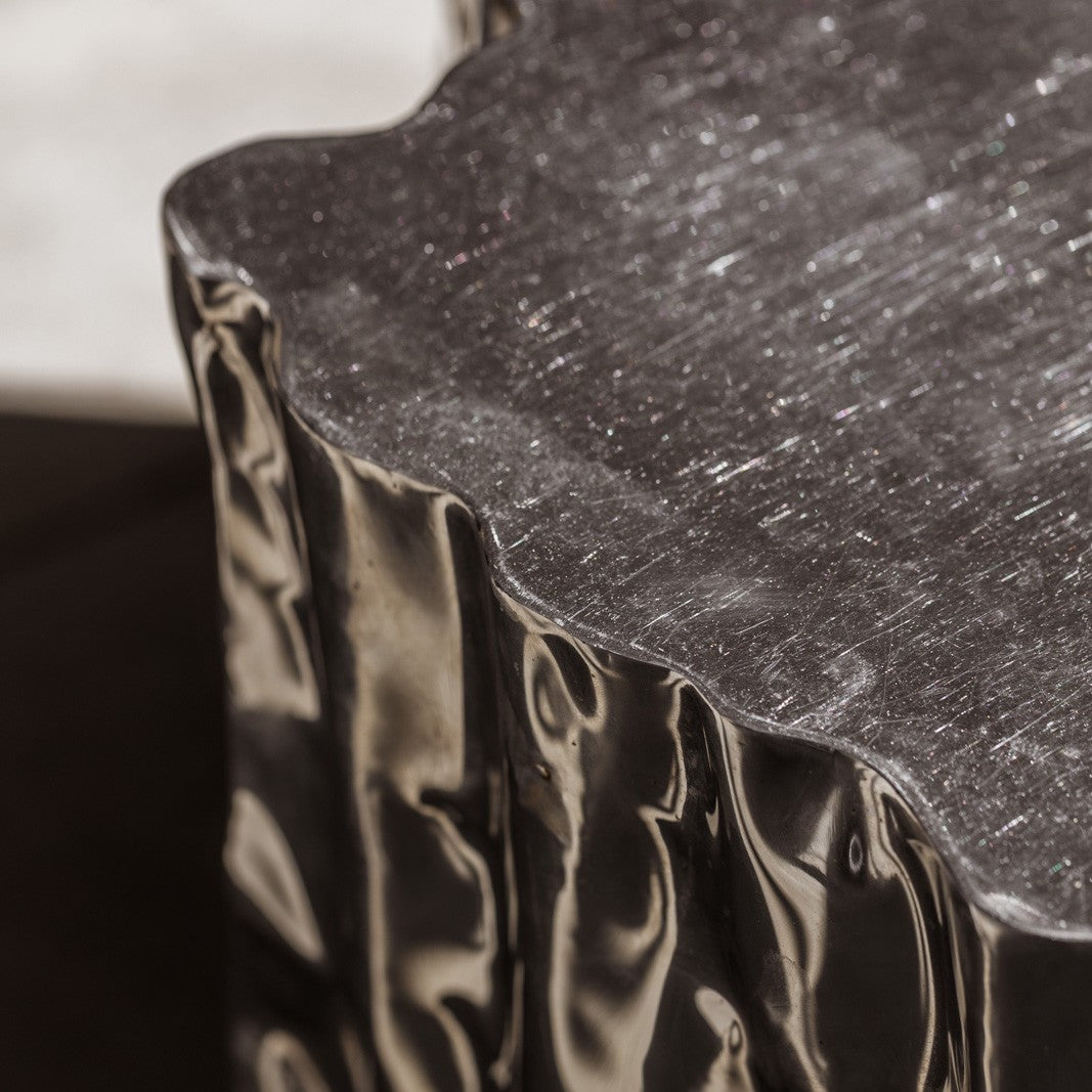 Freeform Sculptural Table in Chromed Metal, 1990s